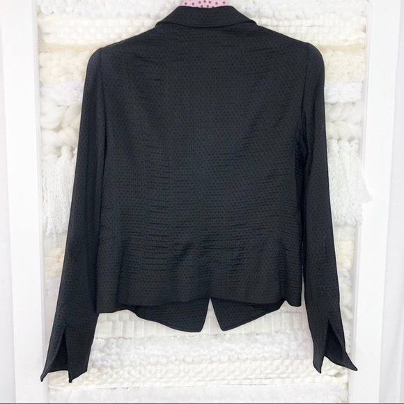 Armani Collezioni Black Wool Blend Blazer Jacket - Picture 7 of 7